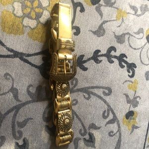 Captiva Collectibles // Genuine Leather Gold Belt